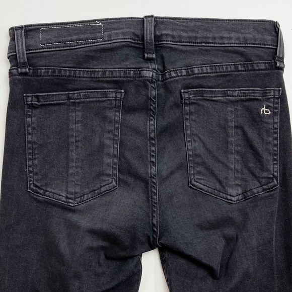 Rag & Bone Mid-Rise Legging Jean Stretch Night Wash Charcoal Grey Black 28 - Picture 4 of 10